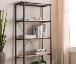 Real Living Rustic 5-Shelf Bookcase -Biglots Sales 810343917 2