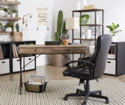 Real Living Rustic 2-Drawer Writing Desk -Biglots Sales 810343918 3