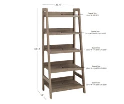 Margo Gray 5-Shelf Ladder Bookcase -Biglots Sales 810386286 A7