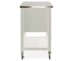 Laurie White Steel Top Kitchen Cart With Drawers 7 Laurie White Steel Top Kitchen Cart With Drawers -Biglots Sales 810389514 3