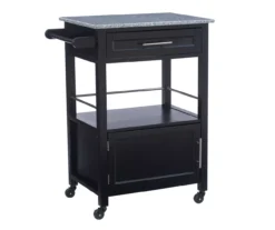 Ree Black Granite Top Kitchen Cart With Storage -Biglots Sales 810389519 A0 1
