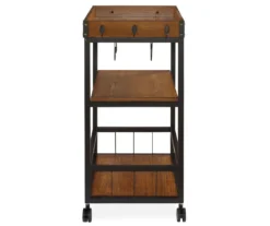 Luke Industrial Kitchen Cart With Wine Storage 7 Luke Industrial Kitchen Cart With Wine Storage -Biglots Sales 810389531 3