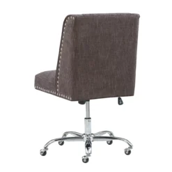 Charcoal Gray Square Back Office Chair With Nailhead Trim -Biglots Sales 810389623 6