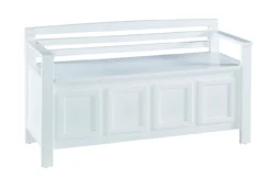 Brady White Storage Bench