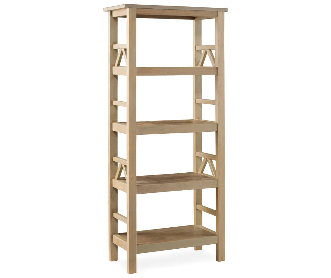 Rockford Rustic Gray 4-Shelf Bookcase 1 Rockford Rustic Gray 4-Shelf Bookcase