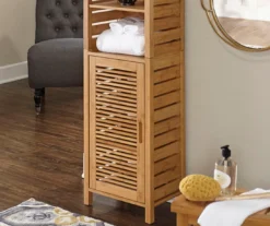 Pierce Bamboo 3-Shelf Tall Cabinet -Biglots Sales 810389688 3