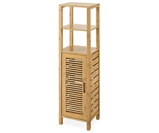 Pierce Bamboo 5-Shelf Mid Cabinet -Biglots Sales 810389690 1