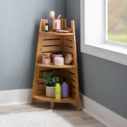 Pierce Bamboo 3-Tier Corner Shelf -Biglots Sales 810389691 1 1