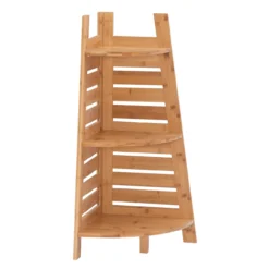 Pierce Bamboo 3-Tier Corner Shelf -Biglots Sales 810389691 2
