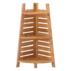 Pierce Bamboo 3-Tier Corner Shelf -Biglots Sales 810389691 4