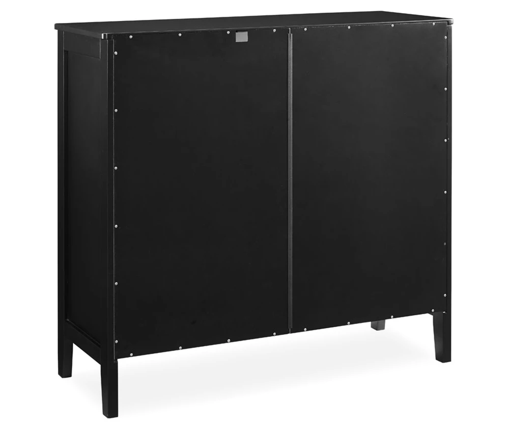 Ava Black Geometric 2-Door Cabinet 2 Ava Black Geometric 2-Door Cabinet - Image 2