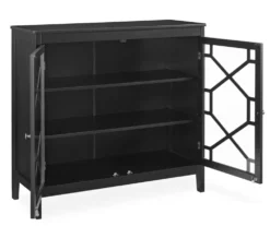 Ava Black Geometric 2-Door Cabinet 5 Ava Black Geometric 2-Door Cabinet -Biglots Sales 810389696 2