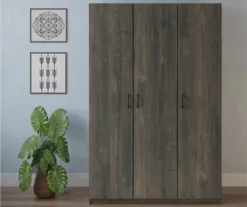 Rodeo Weathered Oak 3-Door Wardrobe 9 Rodeo Weathered Oak 3-Door Wardrobe -Biglots Sales 810409561 2