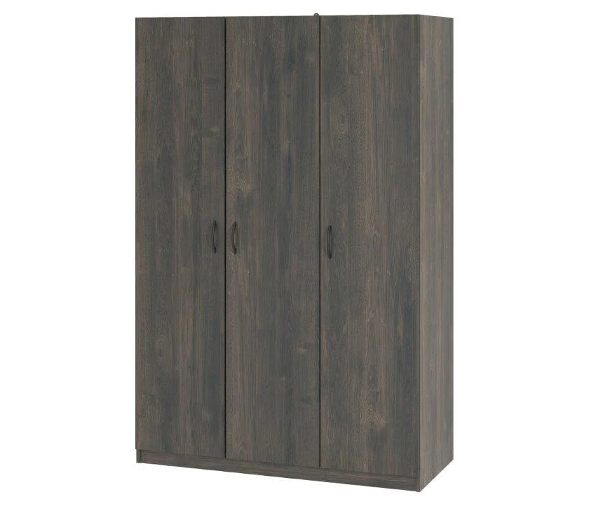 Rodeo Weathered Oak 3-Door Wardrobe 7 Rodeo Weathered Oak 3-Door Wardrobe - Image 7