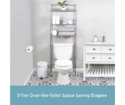 Polished Pewter Over-the-Toilet Space Saver -Biglots Sales 810418048 A0 4