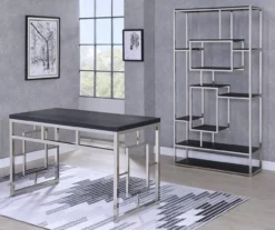 Alize Chrome Geometric Desk -Biglots Sales 810422879 810422880