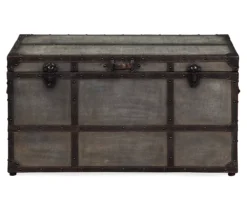 Amsel Gray Storage Trunk 8 Amsel Gray Storage Trunk -Biglots Sales 810458018 3