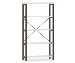 Farmhouse 5-Tier Bookshelf -Biglots Sales 810465179 3
