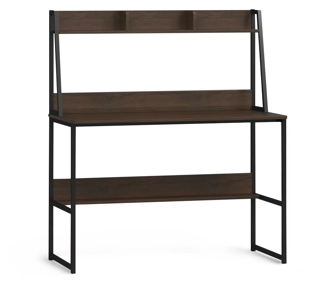 Brown Desk With Hutch 1 Brown Desk With Hutch