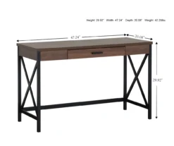 Dark Walnut Writing Desk -Biglots Sales 810466872 A7