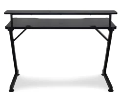 Black LED Gaming Desk With Riser -Biglots Sales 810499569 1