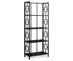 Black Square 4-Shelf Bookcase