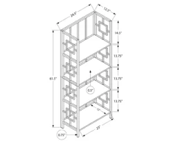 Black Square 4-Shelf Bookcase 7 Black Square 4-Shelf Bookcase -Biglots Sales 810502794 3