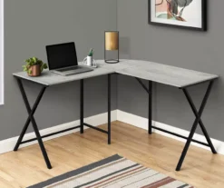 Monarch X Leg L-Shaped Corner Desk -Biglots Sales 810502797 1