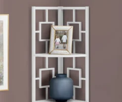 White Square 4-Shelf Corner Bookcase -Biglots Sales 810512902 4