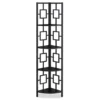 Black Square 4-Shelf Corner Bookcase