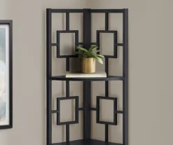 Black Square 4-Shelf Corner Bookcase 8 Black Square 4-Shelf Corner Bookcase -Biglots Sales 810512905 4