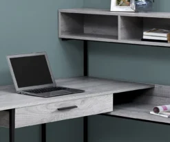 Monarch L-Shaped Corner Desk With Hutch -Biglots Sales 810512937 4