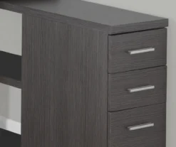 Gray Reversible L-Shaped Corner Desk -Biglots Sales 810512938 4