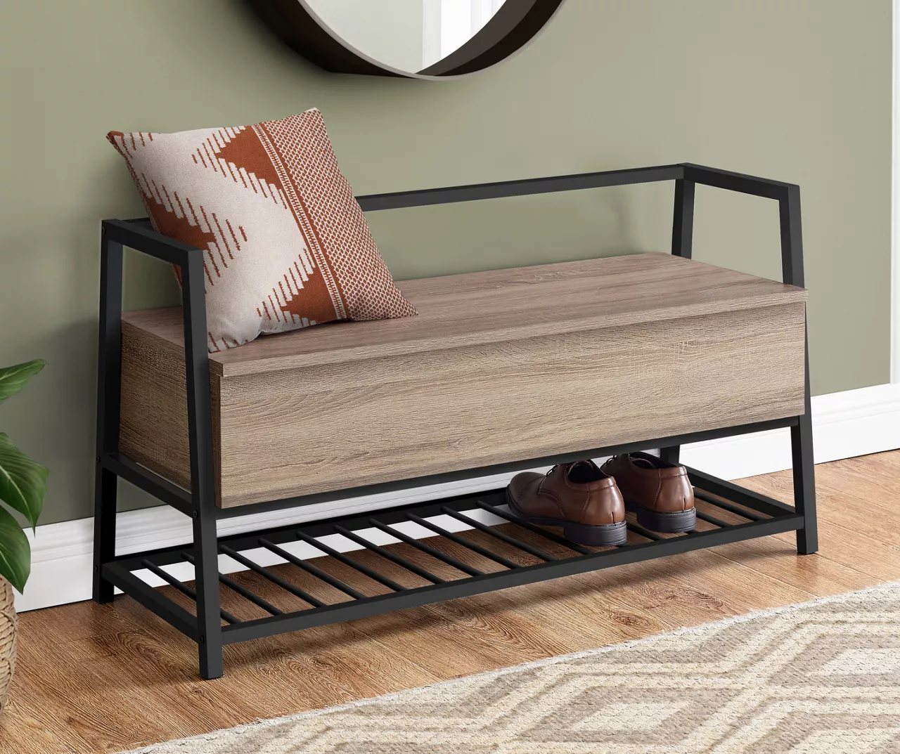 Dark Taupe Storage Bench 1 Dark Taupe Storage Bench