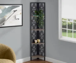 Monarch Geometric 4-Shelf Corner Bookcase -Biglots Sales 810512947 1
