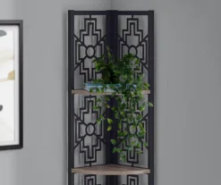 Monarch Geometric 4-Shelf Corner Bookcase -Biglots Sales 810512947 4