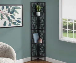 Monarch Geometric 4-Shelf Corner Bookcase -Biglots Sales 810512948 1