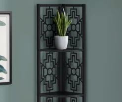 Monarch Geometric 4-Shelf Corner Bookcase -Biglots Sales 810512948 4