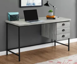 Monarch Reclaimed 3-Drawer Computer Desk -Biglots Sales 810512957 1