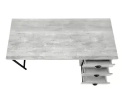 Monarch Reclaimed 3-Drawer Computer Desk -Biglots Sales 810512957 4