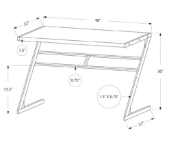Monarch Z-Shaped Base Office Desk -Biglots Sales 810512965 3
