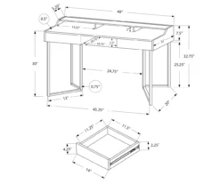 Monarch Office Desk With Riser -Biglots Sales 810512967 3