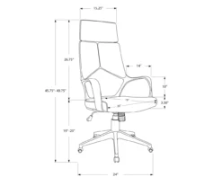 White & Gray Executive Office Chair -Biglots Sales 810512972 11