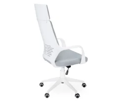 White & Gray Executive Office Chair -Biglots Sales 810512972 4