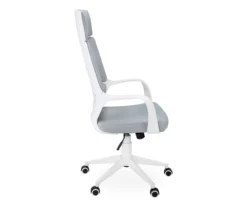 White & Gray Executive Office Chair -Biglots Sales 810512972 5