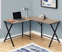 Monarch X Leg L-Shaped Corner Desk -Biglots Sales 810512975 1