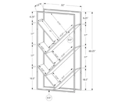Brown 5-Shelf Slanted Bookcase -Biglots Sales 810512985 3