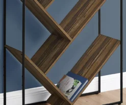 Brown 5-Shelf Slanted Bookcase -Biglots Sales 810512985 4