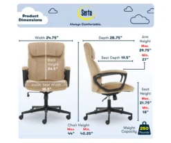 Serta Hannah Office Chair -Biglots Sales 810513511 A0 3