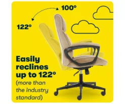 Hannah Beige Microfiber Office Chair -Biglots Sales 810513511 A0 9 1